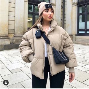 zara oversized puffer